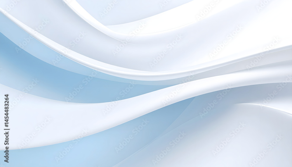 Poster soft gentle waves of fabric white backdrop background in smooth and undulating style ideal for prese