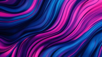 Fototapeta premium Vibrant abstract fluid waves in deep blue and purple