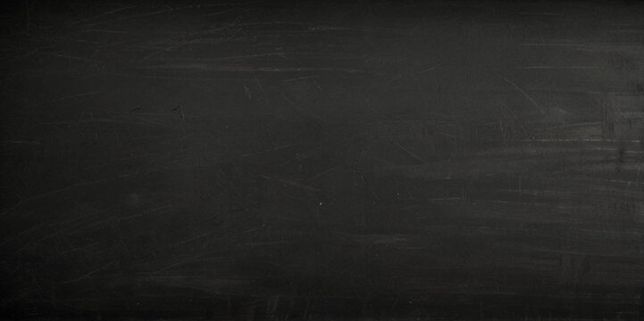 Abstract texture of blacl chalkboard background texture with copy space. Design concept for school education, dark wall backdrop , design template.	
