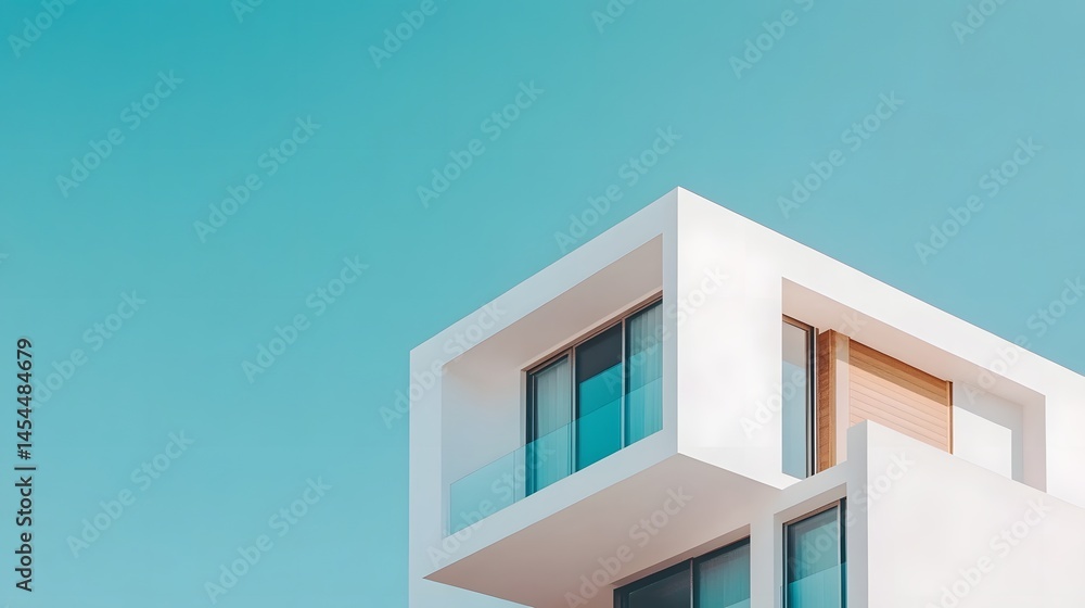 Poster minimalist modern architecture with clean, structured layers.