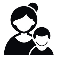 Mothers and Children silhouette vector design