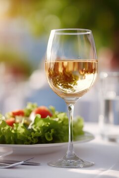 elegant display of traditional french cuisine artfully arranged on pristine white tablecloth complemented by glass