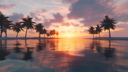 sunset on the beach
