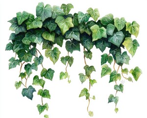 Fototapeta premium Lush green ivy cascading downwards