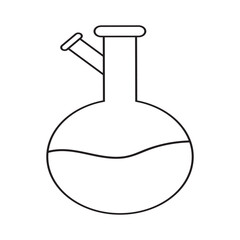Outline Illustration of Laboratory Glassware with Vapor Lines