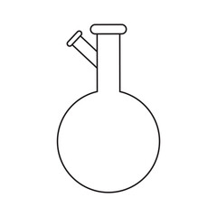 Simple Line Drawing of a Round-Bottom Laboratory Flask