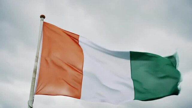 Ireland Flag Animated Seamless Loop