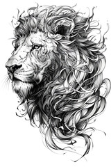 lion head tattoo