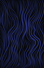 Waving blue lines scratch portrait background