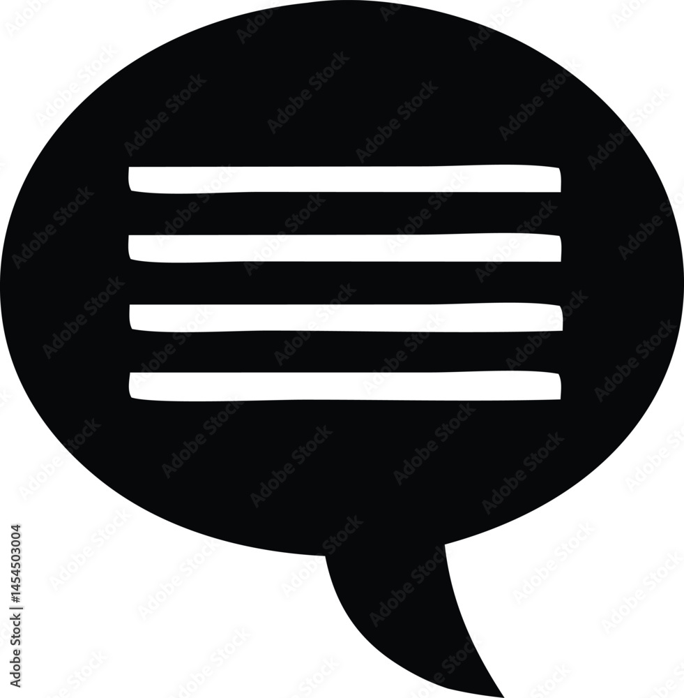 Poster chat icon, speech bubble symbol on a metal button for web communication design