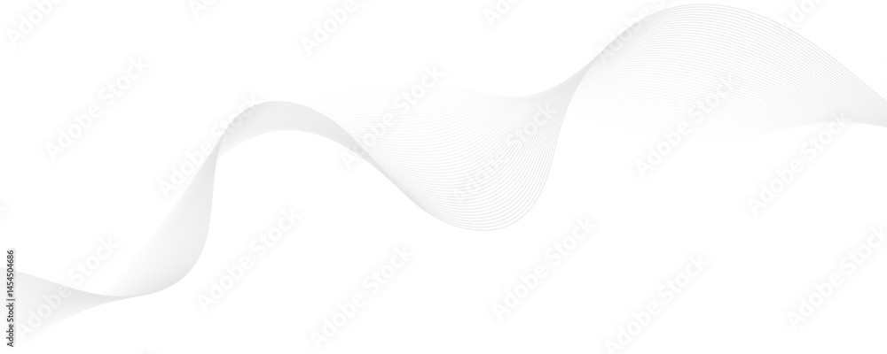 Aufkleber abstract white and gray background. abstract linear flowing particles future technology concept abst