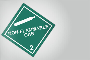 Hazardous Material HAZMAT Diamond Label Marking Placard Shipping Class 2 Gases Div 2.2 Non...
