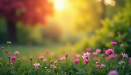 Obraz premium Abstract blurred nature scene, perfect for design projects , website, blurred, brochure