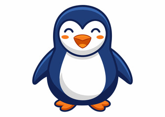 Adorable Cartoon Penguin Illustration Happy Bird Character