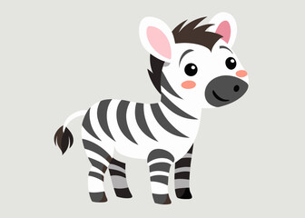 Adorable Cartoon Zebra Illustration for Kids