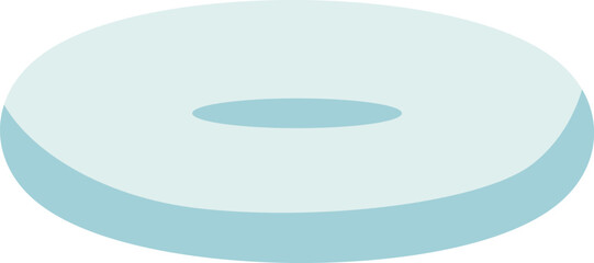 Inflatable donut ring for swimming