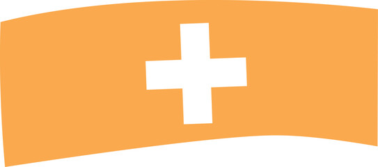 Flag with cross medical symbol