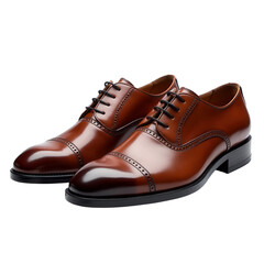 Pair of Dress Shoes on Transparent Background