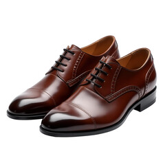Pair of Dress Shoes on Transparent Background