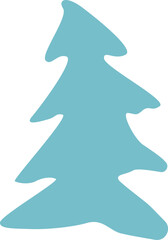 Spruce tree evergreen plant vector illustration