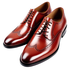 Pair of Dress Shoes on Transparent Background