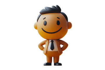 Adorable Happy Businessman Cartoon Character