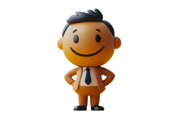 Adorable Happy Businessman Cartoon Character
