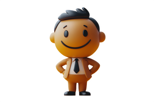 Adorable Happy Businessman Cartoon Character