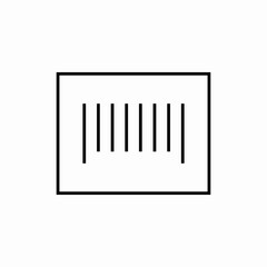 Barcode product identification label icon vector sign
