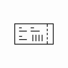 Invoice receipt payment document icon vector sign