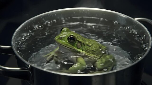 Frog in boiling pot