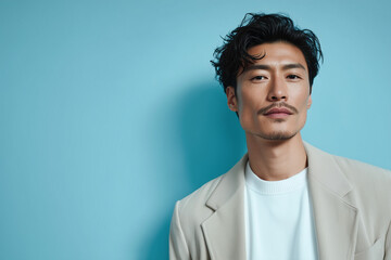 Obraz premium アジア人男性、モデル、AI
