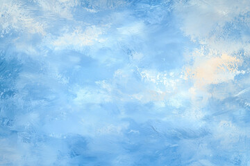 Obraz premium Muted pastel powder blue wall with smooth dreamy effect, creating serene and calming atmosphere. Ideal for backgrounds or artistic projects