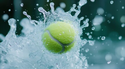 Power Shot - Tennis Ball Impact in Action.