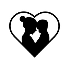 Mother and Son Vector Illustration for Mother's Day Celebration