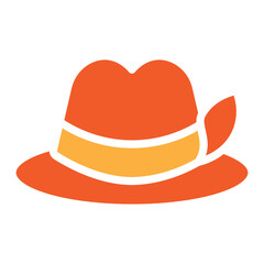 German Hat Vector Glyph Two Colors Icon Design