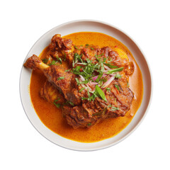 Delicious spicy chicken curry kitchen recipe transparent background close-up culinary delight