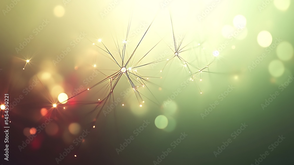 Poster abstract light particles shimmering in a soft gradient background, creating a dreamy atmosphere