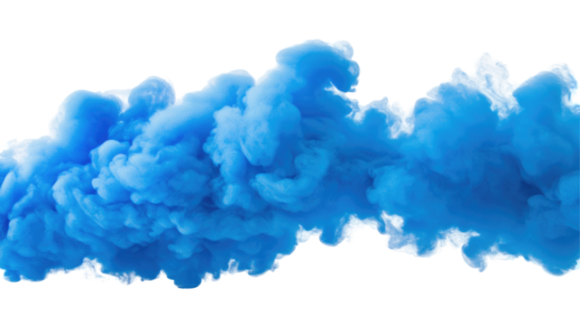 Blue Smoke Vapor on transparent background - Powered by Adobe