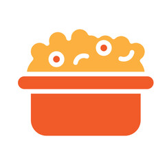 Guacamole Vector Glyph Two Colors Icon Design