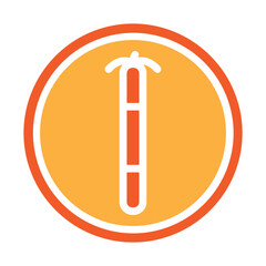 Pinata Stick Vector Glyph Two Colors Icon Design