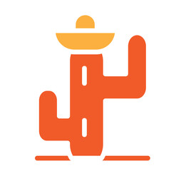 Cinco de Mayo Celebration Vector Glyph Two Colors Icon Design