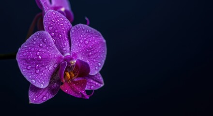 Close-up of a purple orchid flower