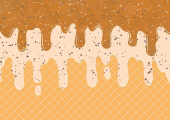 Ice cream vector design with vanilla bean and cream flavor. Perfect for wallpapers, assets, etc.