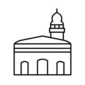 black mosque building icon clip art preview
