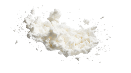 
Cottage Cheese Falling on transparent background