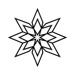 Obraz premium Star Pattern Mandala Clean Vector