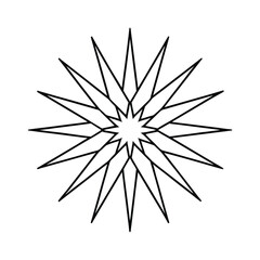 Starburst Mandala Radial Lines Vector