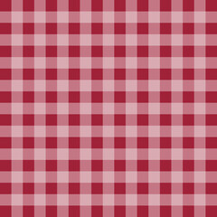 Soft Red Gingham Seamless Checkered Pattern Background