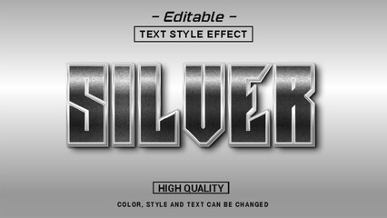 Silver Text Effect with Editable Style